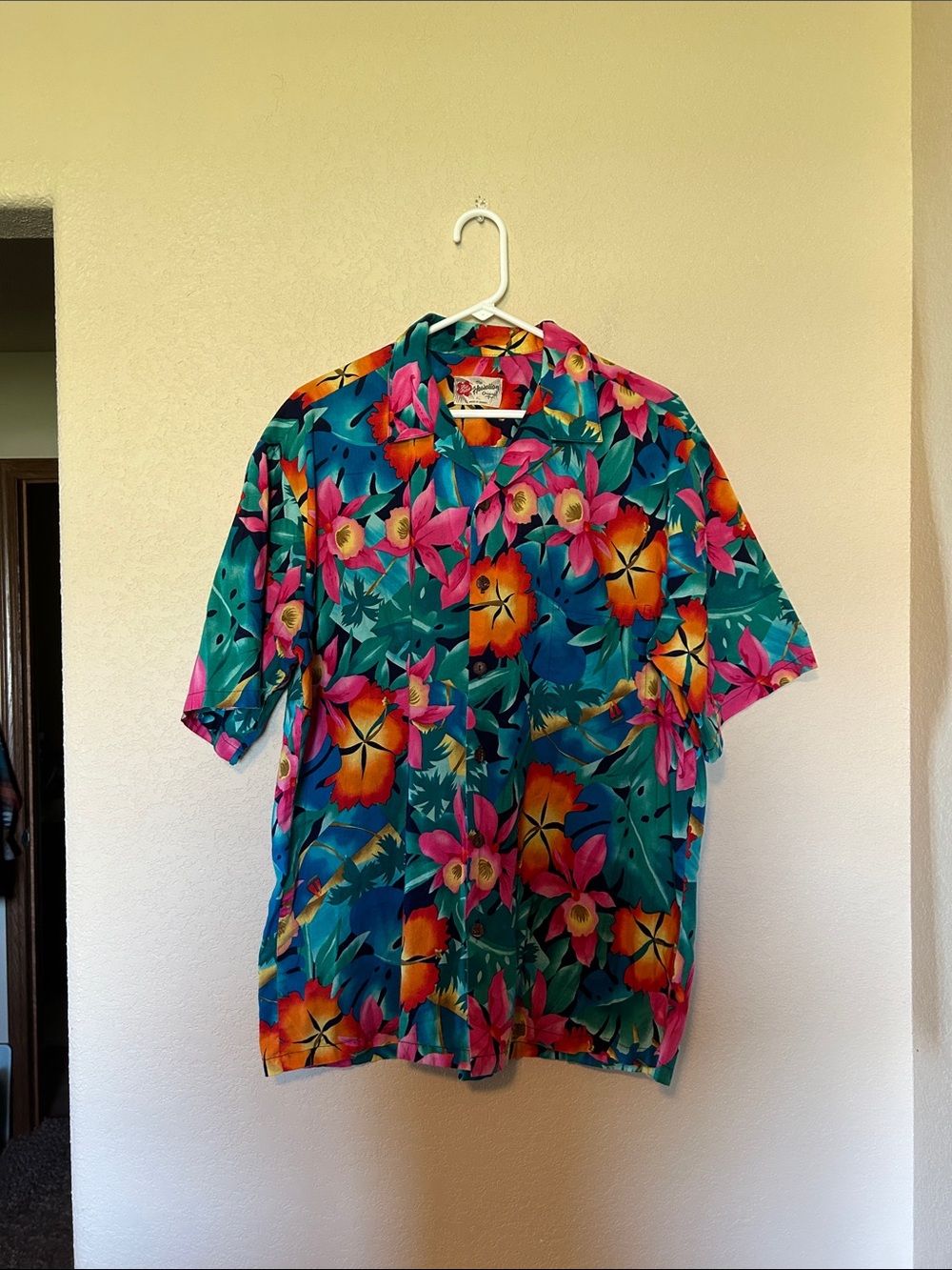 Hilo Hattie The Hawaiian Original Tropical Floral Aloha Shirt XL Made in Hawaii
